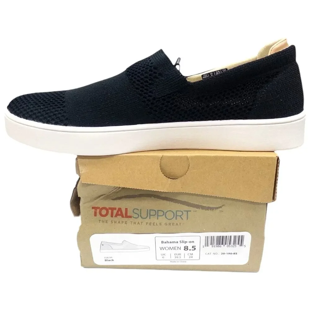 Spenco Bahama Women's Arch Support Slip On Sneaker Size 8.5 Black